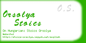 orsolya stoics business card